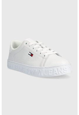 Tommy Jeans Кожени маратонки Cool Sneaker Ess в бяло - Pepit.bg