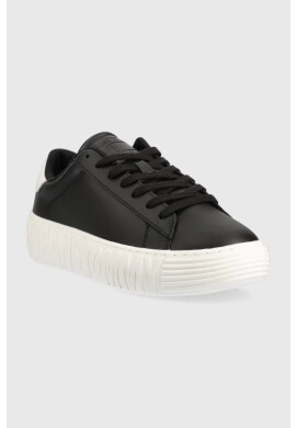 Tommy Jeans Кожени маратонки LEATHER OUTSOLE в черно EM0EM01159 - Pepit.bg