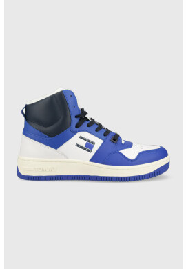 Tommy Jeans Кожени маратонки MID CUT BASKET в синьо EM0EM01164 - Pepit.bg