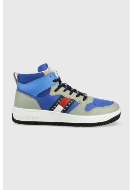Tommy Jeans Кожени маратонки Mid Pop Basket - Pepit.bg