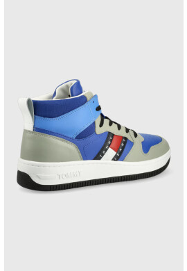 Tommy Jeans Кожени маратонки Mid Pop Basket - Pepit.bg