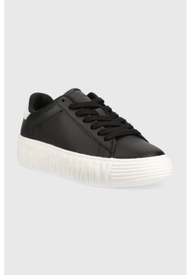 Tommy Jeans Кожени маратонки NEW CUPSOLE LEATHER в черно EN0EN02137 - Pepit.bg