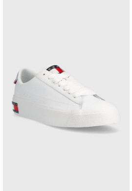 Tommy Jeans Кожени маратонки NOLA PLATFORM в бяло - Pepit.bg
