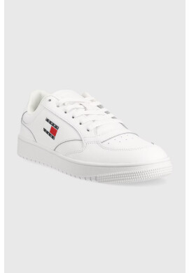 Tommy Jeans Кожени маратонки RETRO LEATHER в бяло EM0EM01190 - Pepit.bg