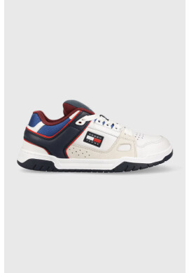 Tommy Jeans Кожени маратонки Skate Sneaker в бяло - Pepit.bg