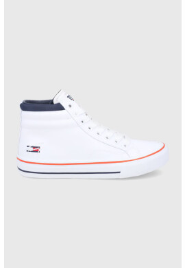 Tommy Jeans Кожени обувки мъжки в бяло - Pepit.bg
