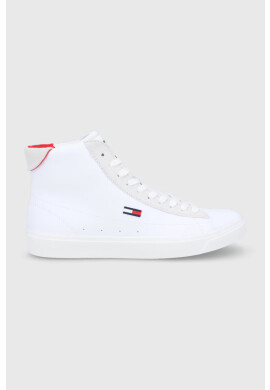 Tommy Jeans Кожени обувки дамски в бяло - Pepit.bg
