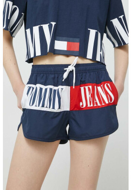 Tommy Jeans Къс панталон в тъмносиньо с десен със стандартна талия - Pepit.bg