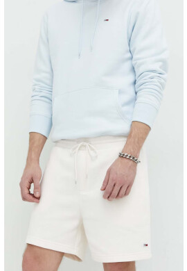 Tommy Jeans Къс панталон в розово с изчистен дизайн с висока талия - Pepit.bg