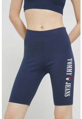 Tommy Jeans Къс панталон в тъмносиньо с апликация с висока талия - Pepit.bg