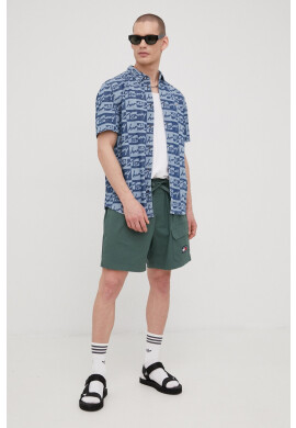 Tommy Jeans Къс панталон с лен мъжко в зелено - Pepit.bg