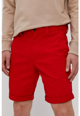 Tommy Jeans Къси панталони дамско в червено с апликация с висока талия - Pepit.bg