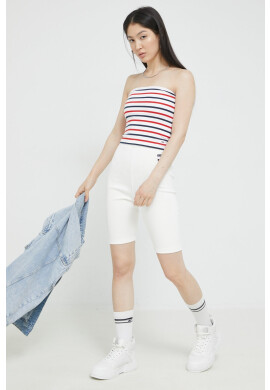 Tommy Jeans Къси панталони в бежово с апликация с висока талия - Pepit.bg
