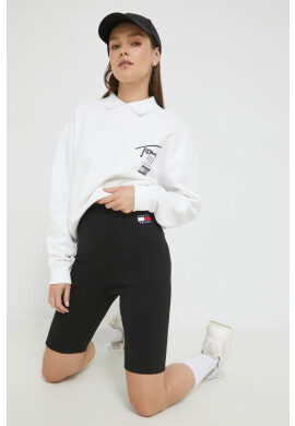 Tommy Jeans Къси панталони в черно с апликация с висока талия - Pepit.bg
