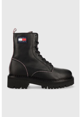 Tommy Jeans Кубинки Urban Piping Boot в черно с платформа - Pepit.bg