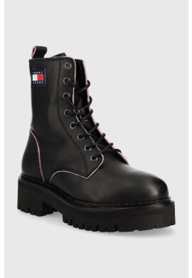 Tommy Jeans Кубинки Urban Piping Boot в черно с платформа - Pepit.bg