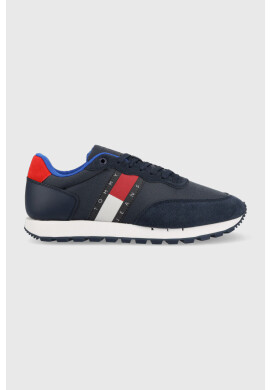 Tommy Jeans Маратонки EM0EM01136 LEATHER RUNNER в тъмносиньо - Pepit.bg