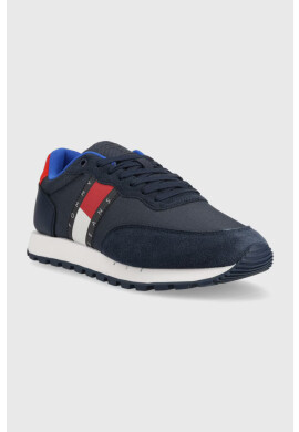 Tommy Jeans Маратонки EM0EM01136 LEATHER RUNNER в тъмносиньо - Pepit.bg