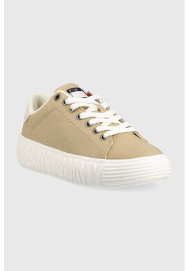 Tommy Jeans Маратонки NEW CUPSOLE CNVAS LC в бежово EN0EN02171 - Pepit.bg