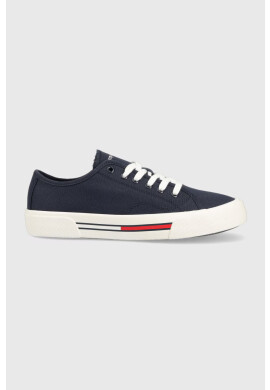 Tommy Jeans Ниски кецове LOW CUT WMNS CANVAS в бяло EN0EN02085 - Pepit.bg