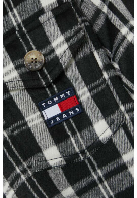 Tommy Jeans Палто с вълна в черно с преходна изолация с уголемена кройка - Pepit.bg