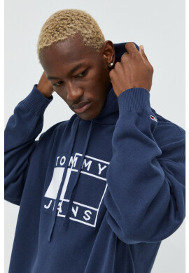 Tommy Jeans Памучен пуловер мъжки в тъмносиньо от лека материя - Pepit.bg