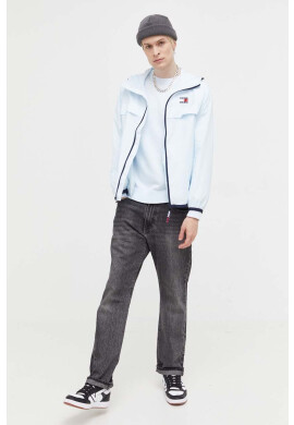 Tommy Jeans Памучен пуловер в сиво от лека материя - Pepit.bg