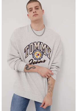 Tommy Jeans Памучен суичър в черно с апликация - Pepit.bg