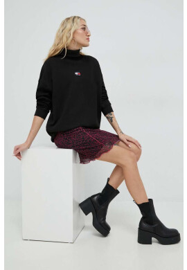 Tommy Jeans Памучен Суичър в черно с апликация - Pepit.bg