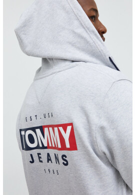 Tommy Jeans Памучен суичър в бяло с изчистен дизайн - Pepit.bg