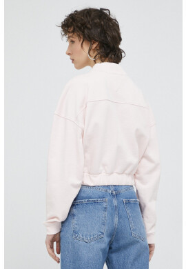 Tommy Jeans Памучен суичър в розово с изчистен дизайн - Pepit.bg