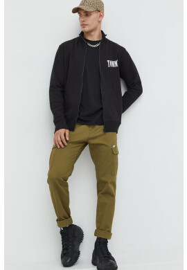 Tommy Jeans Памучен суичър в черно с качулка с апликация - Pepit.bg