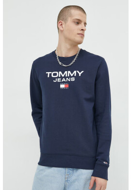 Tommy Jeans Памучен суичър в черно с принт - Pepit.bg