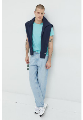 Tommy Jeans Памучен суичър в тъмносиньо с качулка с апликация - Pepit.bg