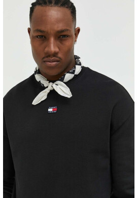Tommy Jeans Памучен суичър в черно с апликация - Pepit.bg