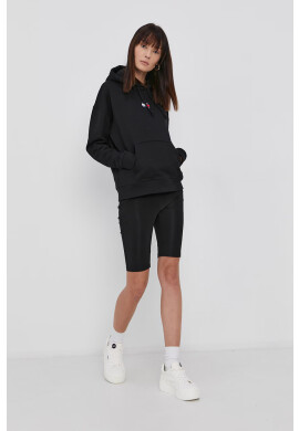 Tommy Jeans Памучен суичър дамски в черно с апликация - Pepit.bg