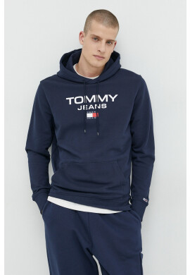 Tommy Jeans Памучен суичър в зелено с качулка с десен - Pepit.bg