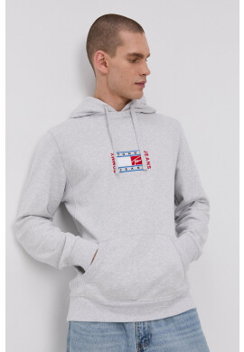 Tommy Jeans Памучен суичър в зелено с качулка с апликация - Pepit.bg