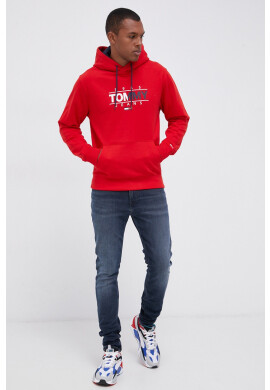 Tommy Jeans Памучен суичър мъжки в черно с принт - Pepit.bg