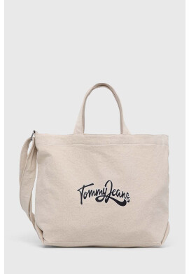 Tommy Jeans Памучна чанта в бежово - Pepit.bg