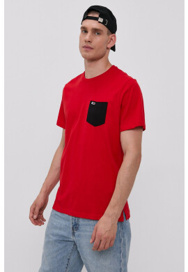 Tommy Jeans Памучна тениска в червено с апликация - Pepit.bg