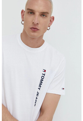 Tommy Jeans Памучна тениска в черно с принт - Pepit.bg