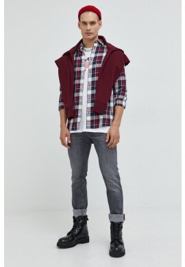 Tommy Jeans Памучна тениска в жълто - Pepit.bg