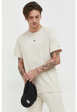 Tommy Jeans Памучна тениска в червено - Pepit.bg