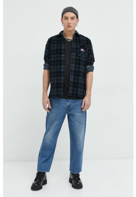 Tommy Jeans Памучна тениска в черно с принт - Pepit.bg