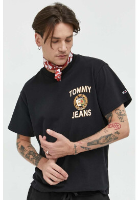 Tommy Jeans Памучна тениска в жълто - Pepit.bg