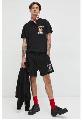 Tommy Jeans Памучна тениска в жълто - Pepit.bg