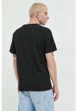 Tommy Jeans Памучна тениска в черно с принт - Pepit.bg