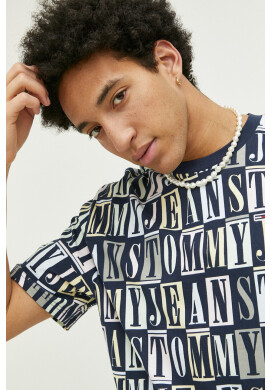Tommy Jeans Памучна тениска в бежово с принт - Pepit.bg