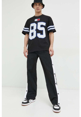 Tommy Jeans Памучна тениска в тъмносиньо - Pepit.bg